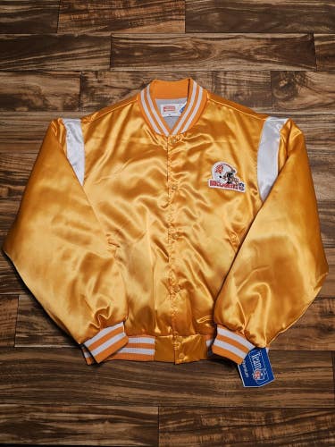 NEW Vintage 1980s Tampa Bay Buccaneers Satin Swingster Creamsicle NFL Jacket XL