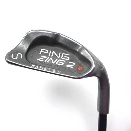 Ping Zing 2 Sand Wedge SW Orange Dot 2* Flat Karsten 101 Wedge Graphite Mens RH
