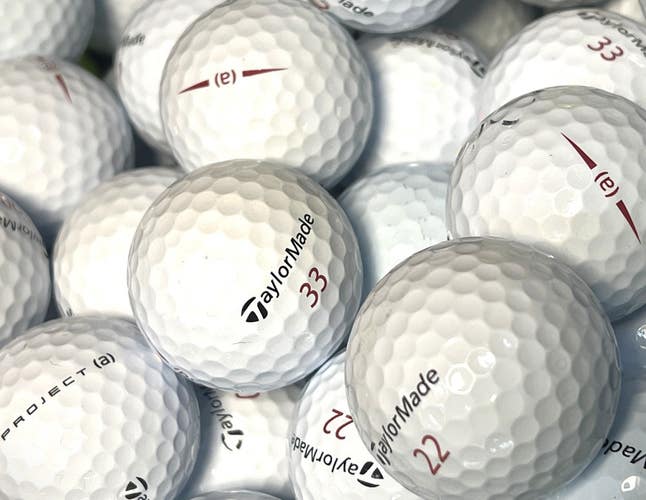 50 Near Mint AAAA White TaylorMade Project @ Used Golf Balls