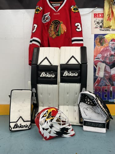 WOW! ED BELFOUR TRIBUTE FULL SET! 35+1 Brian's AIR PAC, Warwick Mask,