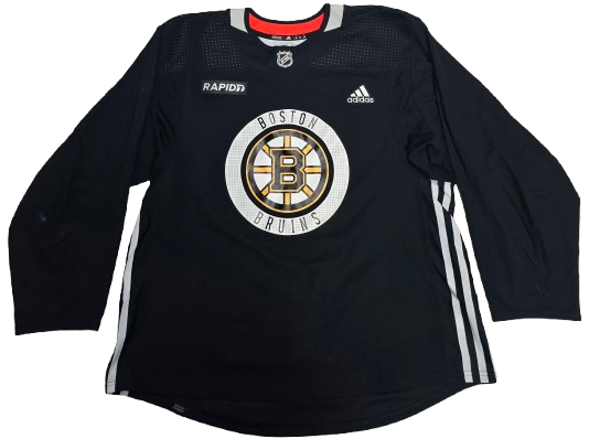 Adidas Custom Pro Stock Hockey Practice Jersey Bruins Black 54 (16295)