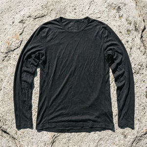 Adidas Men's M Black Base Layer Shirt Long Sleeve Wool Blend Thermal Snowcore