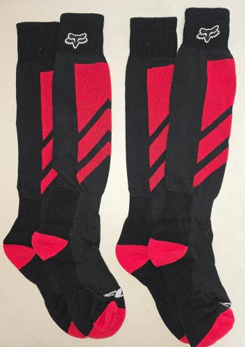ST1 FOX RACING FOXRACING Full Length Socks MENS MEDIUM Lot of 2 Pair New