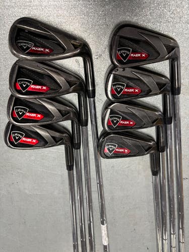 Used Callaway RAZR X BLACK Mens Iron Set RH 4I-SW 11307-S000269356