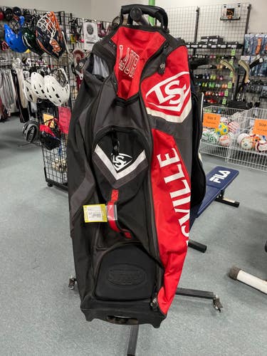 Used Louisville Slugger WHEELED BAG BB/SB Player Wheeled Bag Black 11307-S000268825