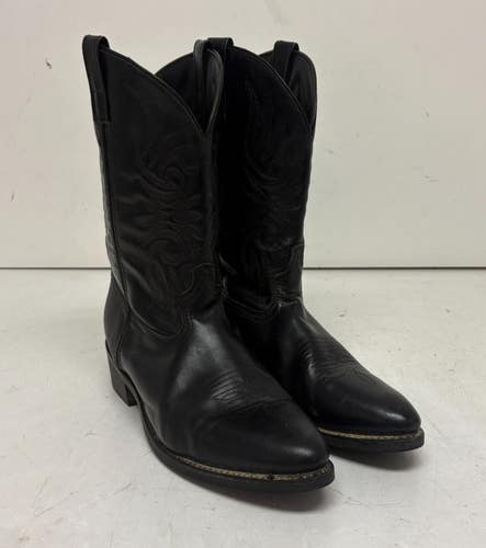 Laredo 4240 Paris Black Leather Rubber Sole Cowboy/Western Boots US Men's 14