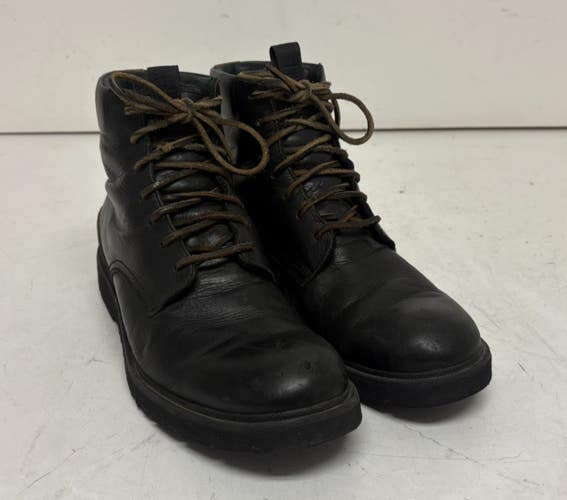 Frye Freemont Combat Black/Brown Leather Lace Up Boots US Men's 9 Fast Shipping