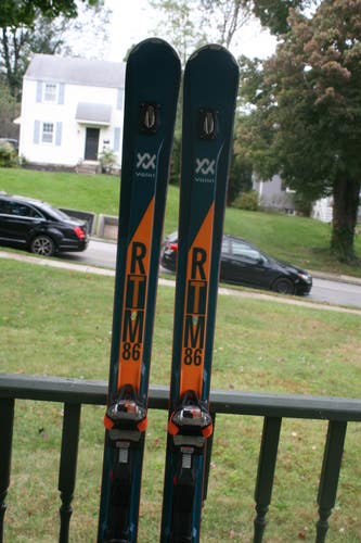 182 cm All Mountain Volkl RTM 86 Skis With Marker Adjustable Bindings
