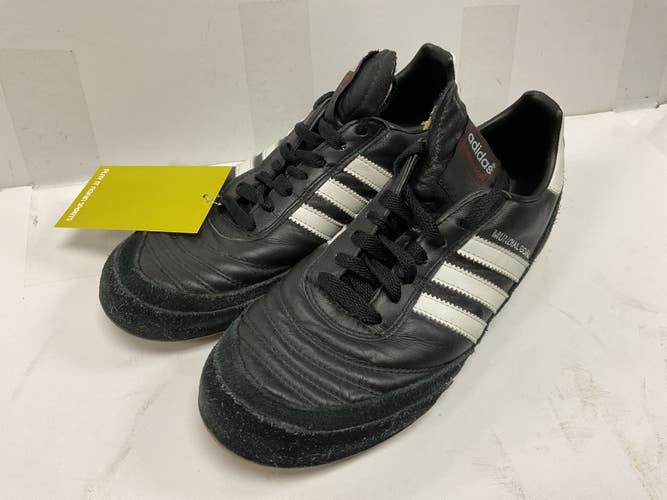 Used Adidas 019310 Soccer Indoor Shoes Black And White Senior 6.5 11855-S000211604