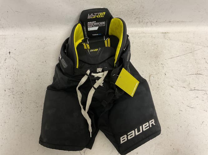 Used Bauer SUPREME ULTRA SONIC Youth Pant Black And Optic Yellow MD 11855-S000211621