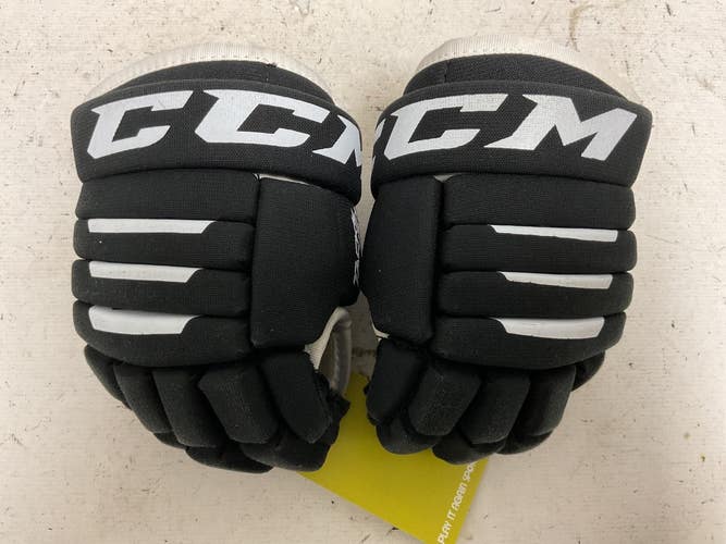 Used CCM TACKS 4R2 Junior Gloves Black And White 10" 11855-S000211623