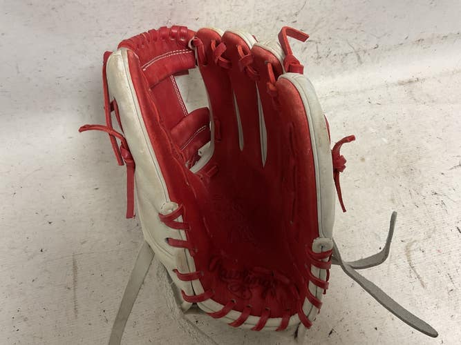Used Rawlings PRO204-2JP BB/SB Glove RH Throw Cardinal And White 11 1/2" 11855-S000211591
