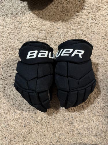 Light Used Pro Stock Bauer Ultra Sonic 14” Short Cuff Gray Clarino Palms Gloves