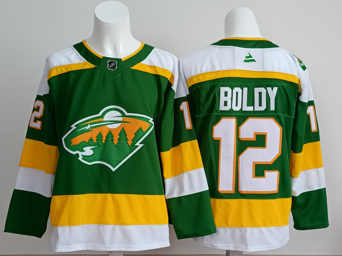 Minnesota Wild Matt Boldy 12 Stitched Jersey Hockey Jersey Size 50
