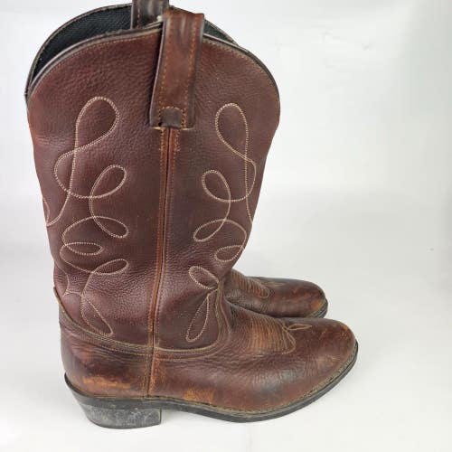 VTG Acme Western Cowboy Boots Brown Leather Men's Size 13D