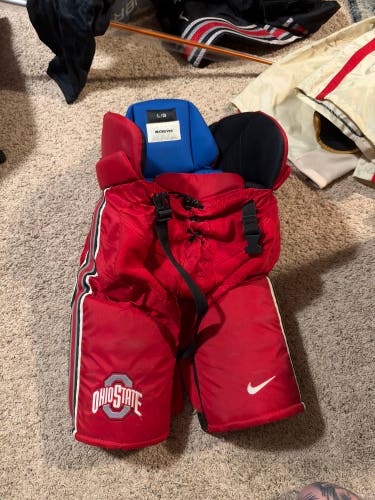 Used Pro Stock Ohio State Bauer/Nike Nexus Pants Size Large With Stripes