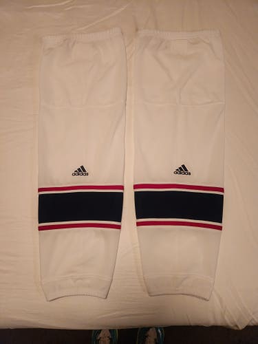 White Navy Red Senior XL 31" Adidas Socks (New)