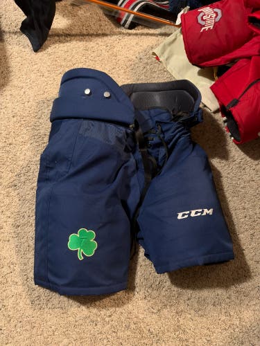 Lightly Used Pro Stock Notre Dame CCM HPTK Pants Size Large
