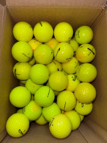 AA Grade Mixed Lot Yellow Balls Golf Balls (Set of 50) Used.
