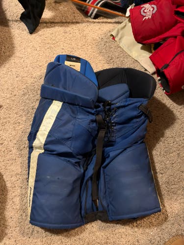 Used Pro Stock Bauer Nexus Pants Size Large Toronto Maple Leafs