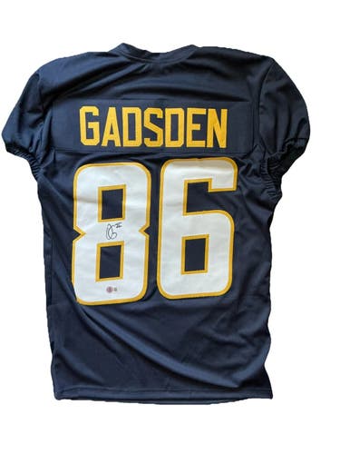 ORONDE GADSDEN II Signed Chargers Navy Jersey XL BECKETT WITNESSED 4W335694