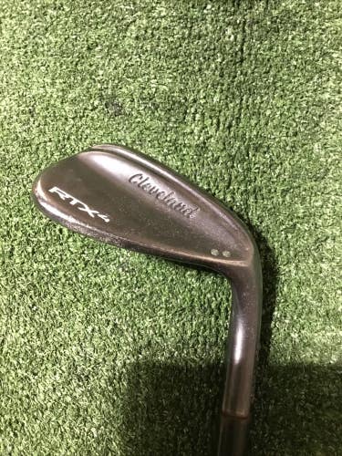 Cleveland RTX4 Mid Black 52* Gap Wedge (GW) Stiff S400 DG Tour Issue Steel
