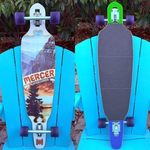 Mercer Levity 42" Drop Through Longboard Paris RKP Trucks Cloud Ride 69mm Wheels