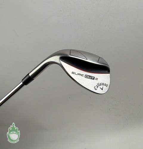 Used Left Handed Callaway Sure Out 2 56* 90g Wedge Flex Steel Golf Club