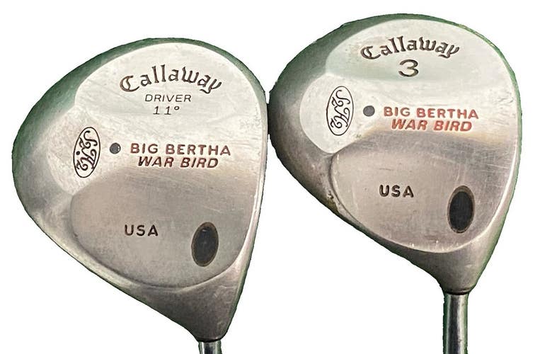 Callaway Big Bertha War Bird Wood Set 11 Driver,3w RH Memphis 10 Steel New Grips