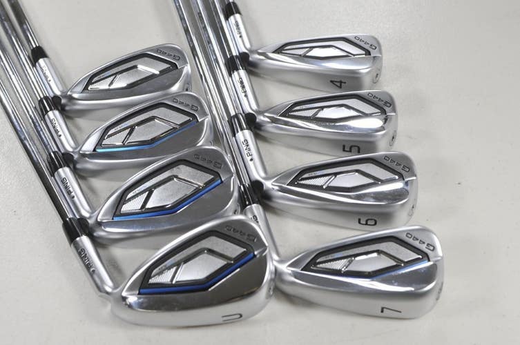 Ping G440 4-W,UW Iron Set Stiff Flex Black Dot Right AWT 3.0 Steel +1"  #224994