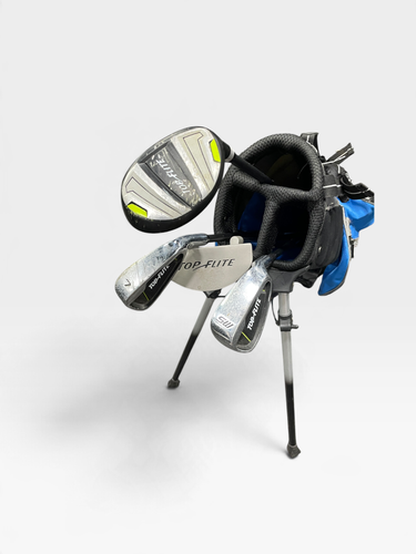 Used Top Flite Junior Golf Set Right Hand White/Black/Royal Blue 4 Piece 11735-S000370733