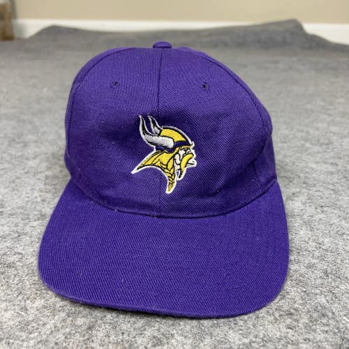 Vintage Minnesota Vikings Hat Cap Snap Back Purple NFL Football Mens 90s Logo