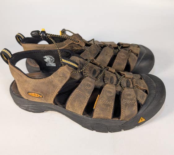 KEEN Newport H2 Men's Size: 11 Waterproof Hiking Sandals Bison Brown Leather