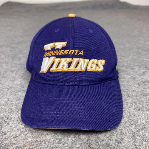 Vintage Minnesota Vikings Mens Hat Strap Back Purple Yellow Cap NFL Football 90s