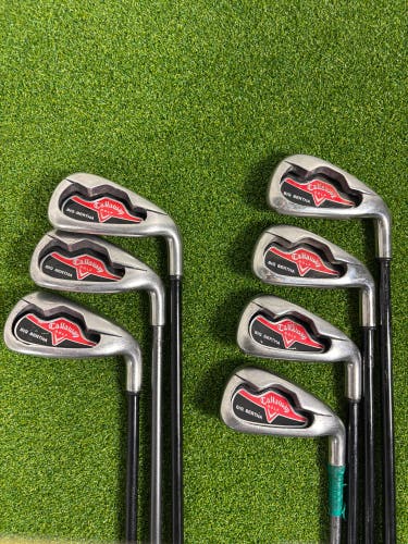 Men's Callaway Big Bertha Right Handed Iron Set Regular Flex 7 Pieces (Used) 3-9