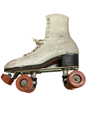 Used Chicago ROLLER SKATE Senior Roller Quad Skates White Senior 8.5 11613-S000191990