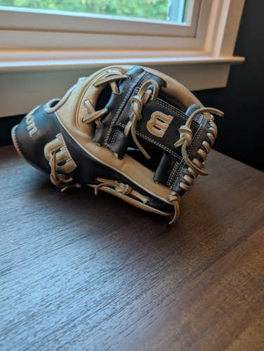 Wilson A2K 1786 11.5" Infield Baseball Glove I-Web RHT Black Blonde