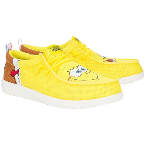Hey Dude Wally Funk SpongeBob SquarePants Men's 11 Yellow Slip-On Shoes DDK2157