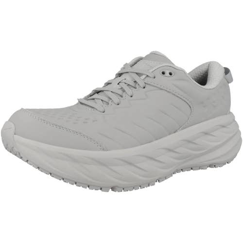 Hoka One One Bondi SR 1110520-HMLR Men's 8D Gray Slip Resistant Shoes DDK2171