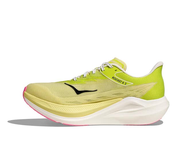 Hoka One One Rocket X 3 1168724-SNLG Men's 9 Sunlight Neon Running Shoes DDK2174