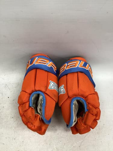 Used Bauer PRO TEAM 95 GIANTS Junior Gloves Orange 10" 11851-S000054318