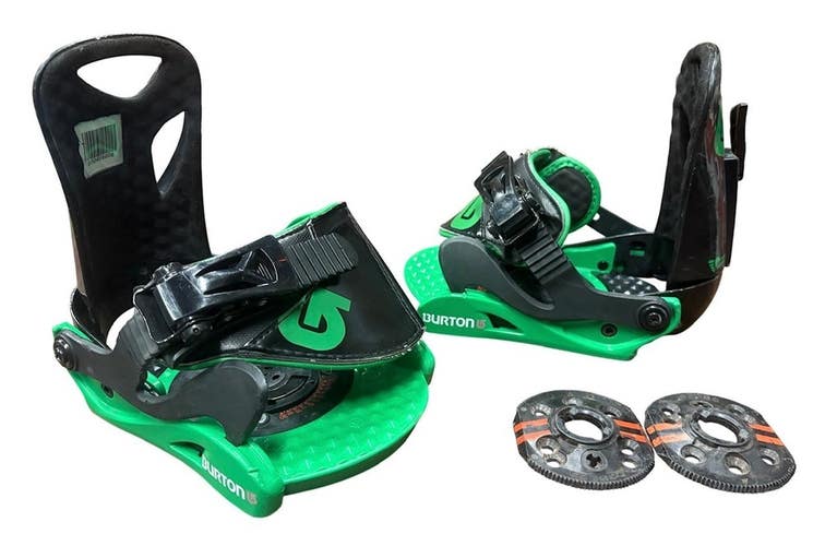 USED YOUTH KIDS BURTON PROGRESSION RENTAL SNOWBOARD BINDINGS XS 1K-4K