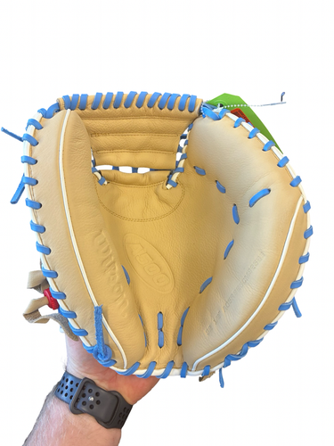 Used Rawlings A500 CATCHERS GLOVE BB/SB Catchers RH Throw Sky Blue 32 1/2" 11682-S000141033