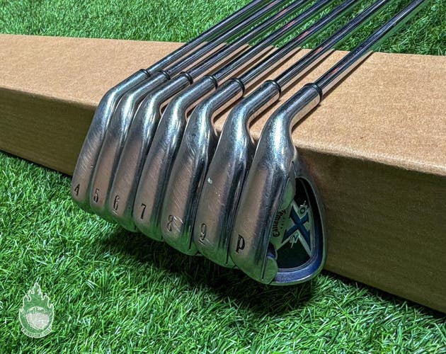 Used Right Handed Callaway X-20 Irons 4-PW Uniflex Steel Golf Club Set