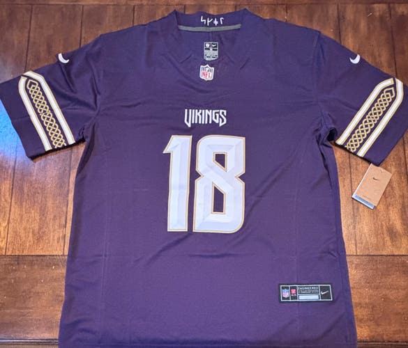 Justin Jefferson #18 Purple Rivalry Adult Jersey Size Medium NWT
