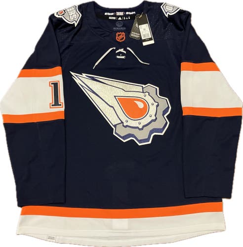 NWT Edmonton Oilers Jesse Puljujarvi Reverse Retro 2.0 Adidas NHL Hockey Jersey Size 52