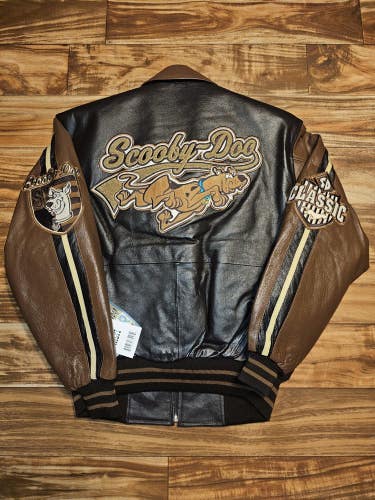 NEW Vintage Scooby Doo 100% Leather Cartoon Network Vtg Promo Jacket Size Small
