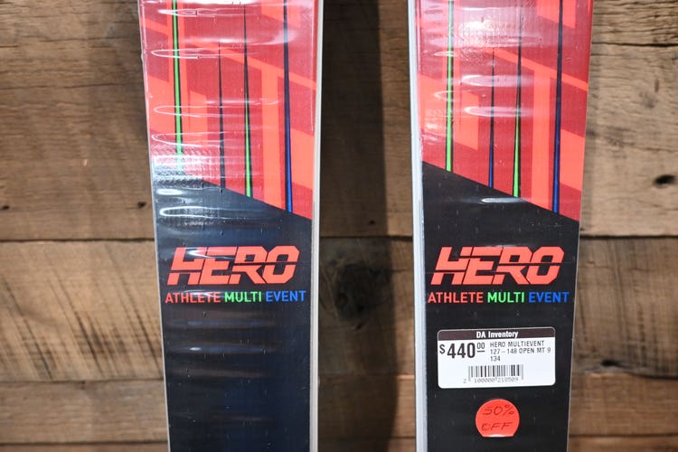 Racing 134 cm Rossignol Hero Jr Multi Event Skis Without Bindings (New)