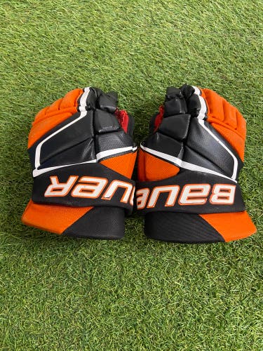 Orange Junior Bauer Vapor 3X Gloves 12" (Used)