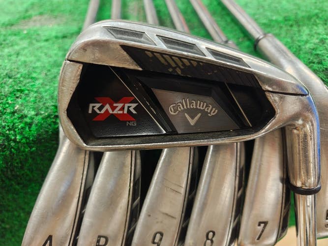 Callaway RAZR X NG Iron Set 4-PW,AW Steel Shaft Uniflex No 6 Iron